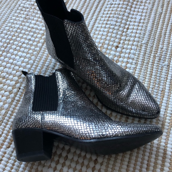 Maje Silver Ankle Booties - Picture 4 of 7